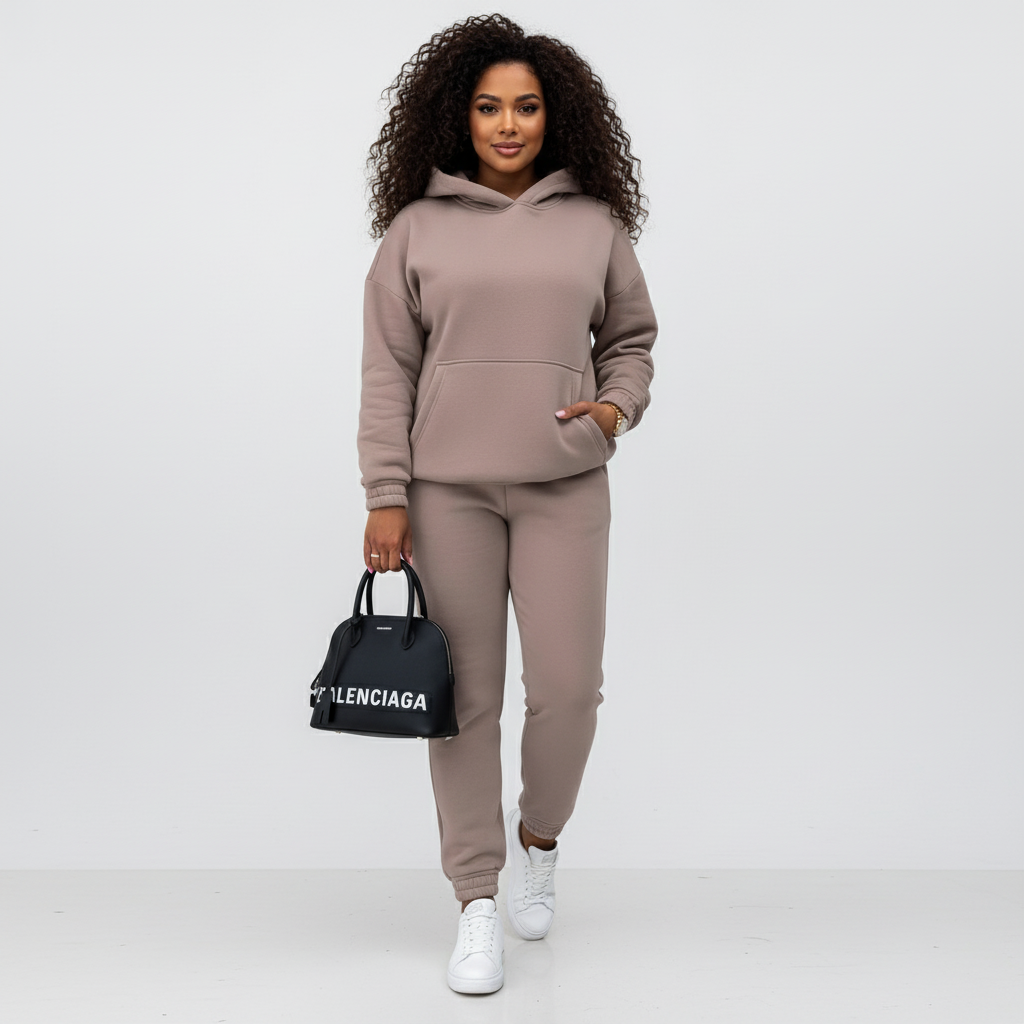 Dames comfy set met zachte stof en relaxte pasvorm