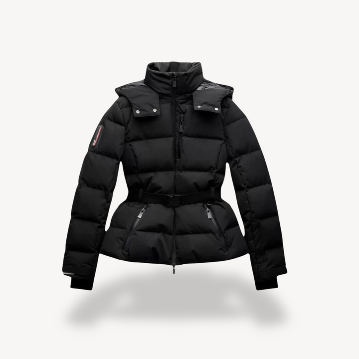 Aleida dames pufferjack met riem – warme en elegante winterjas