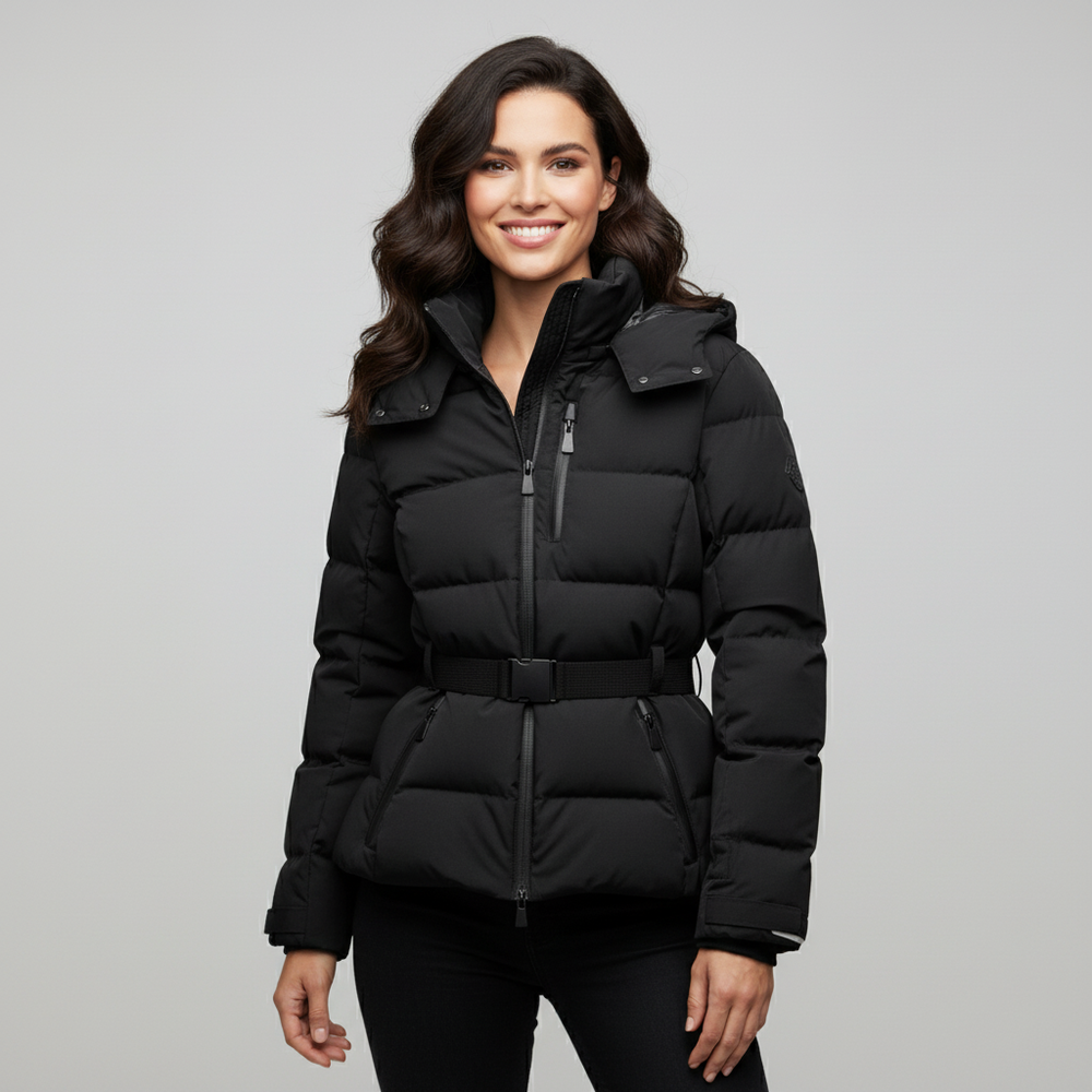 Aleida dames pufferjack met riem – warme en elegante winterjas
