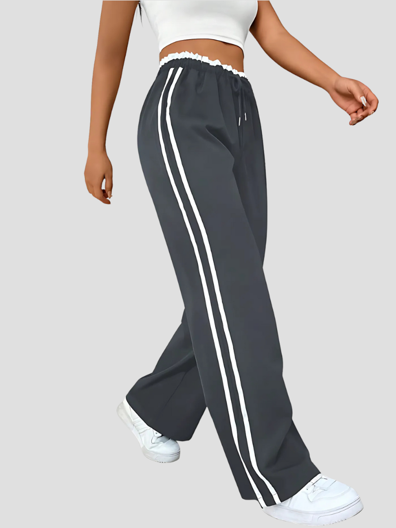 Leandra – Rechte Broek Met Zijstrepen