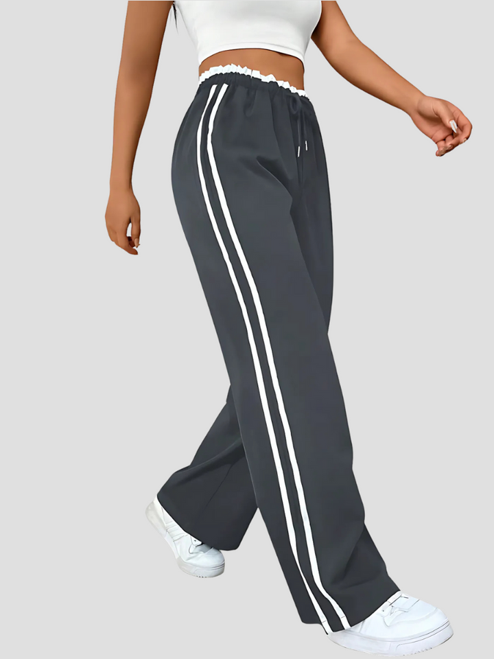 Leandra – Rechte Broek Met Zijstrepen