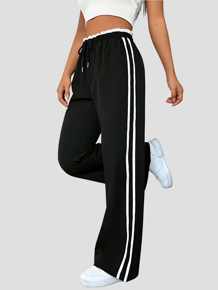 Leandra – Rechte Broek Met Zijstrepen