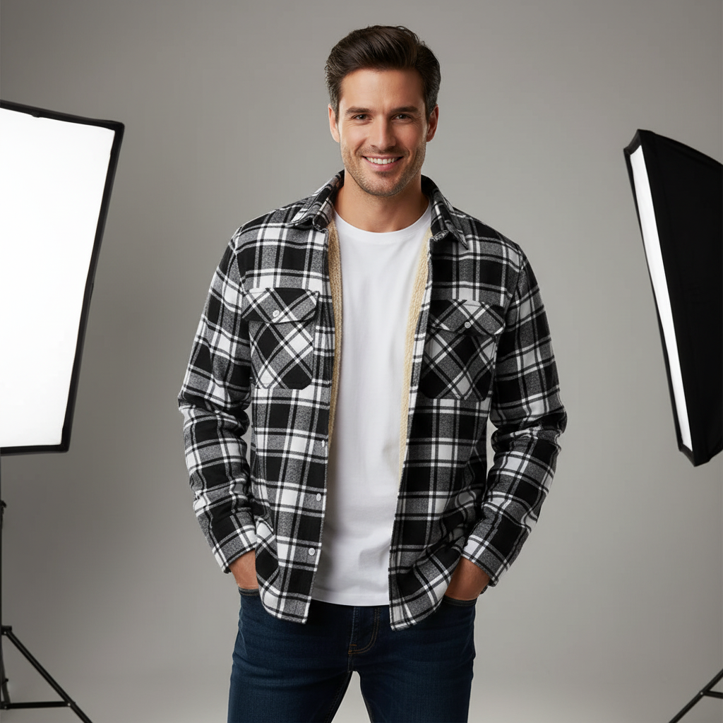 Heren geruit jasje in stijlvolle en comfortabele pasvorm