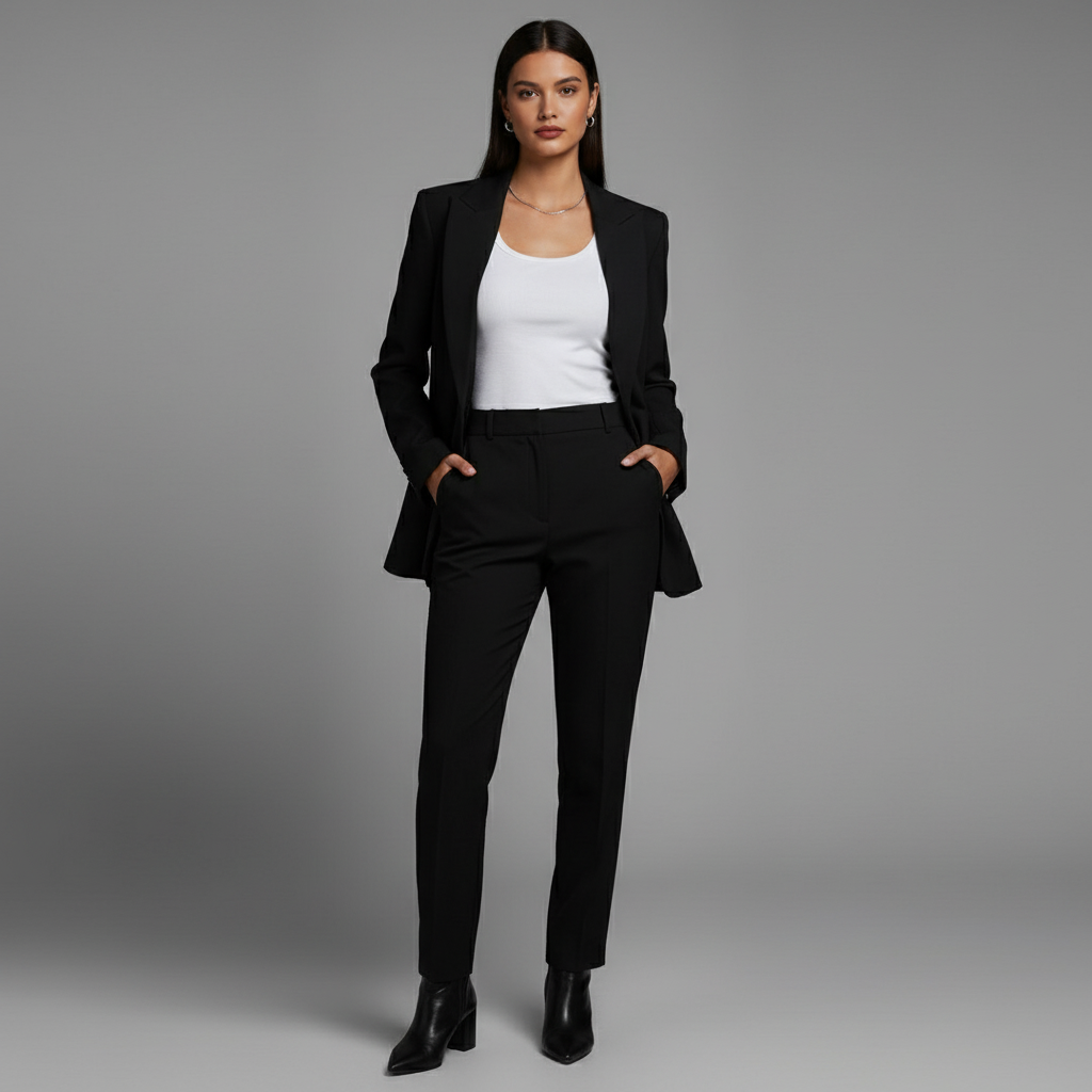 Tweedelig damespak, stijlvolle en elegante outfit voor werk en formele gelegenheden