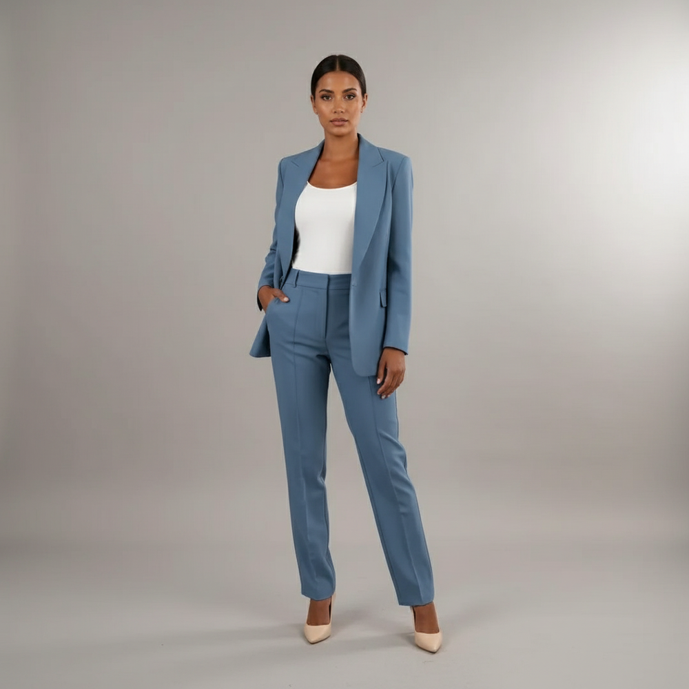 Tweedelig damespak, stijlvolle en elegante outfit voor werk en formele gelegenheden