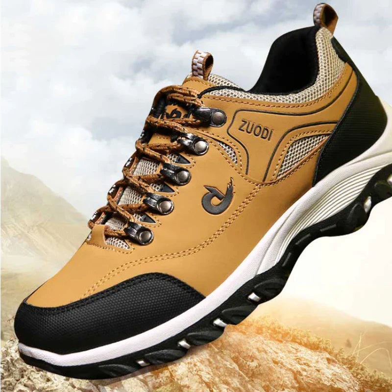 Wandelschoenen heren van synthetisch leer met stevige zool