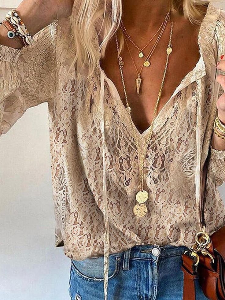 Luchtige gehaakte boho damesblouse met zomerse stijl