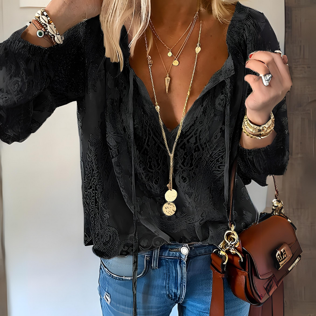 Luchtige gehaakte boho damesblouse met zomerse stijl