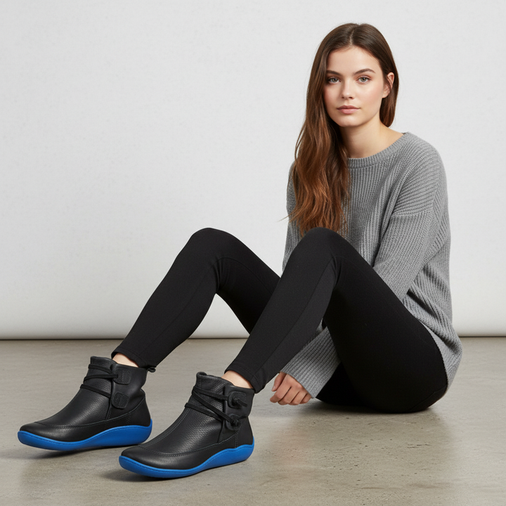 Waterdichte dames enkellaarzen met warme voering en antislip zool