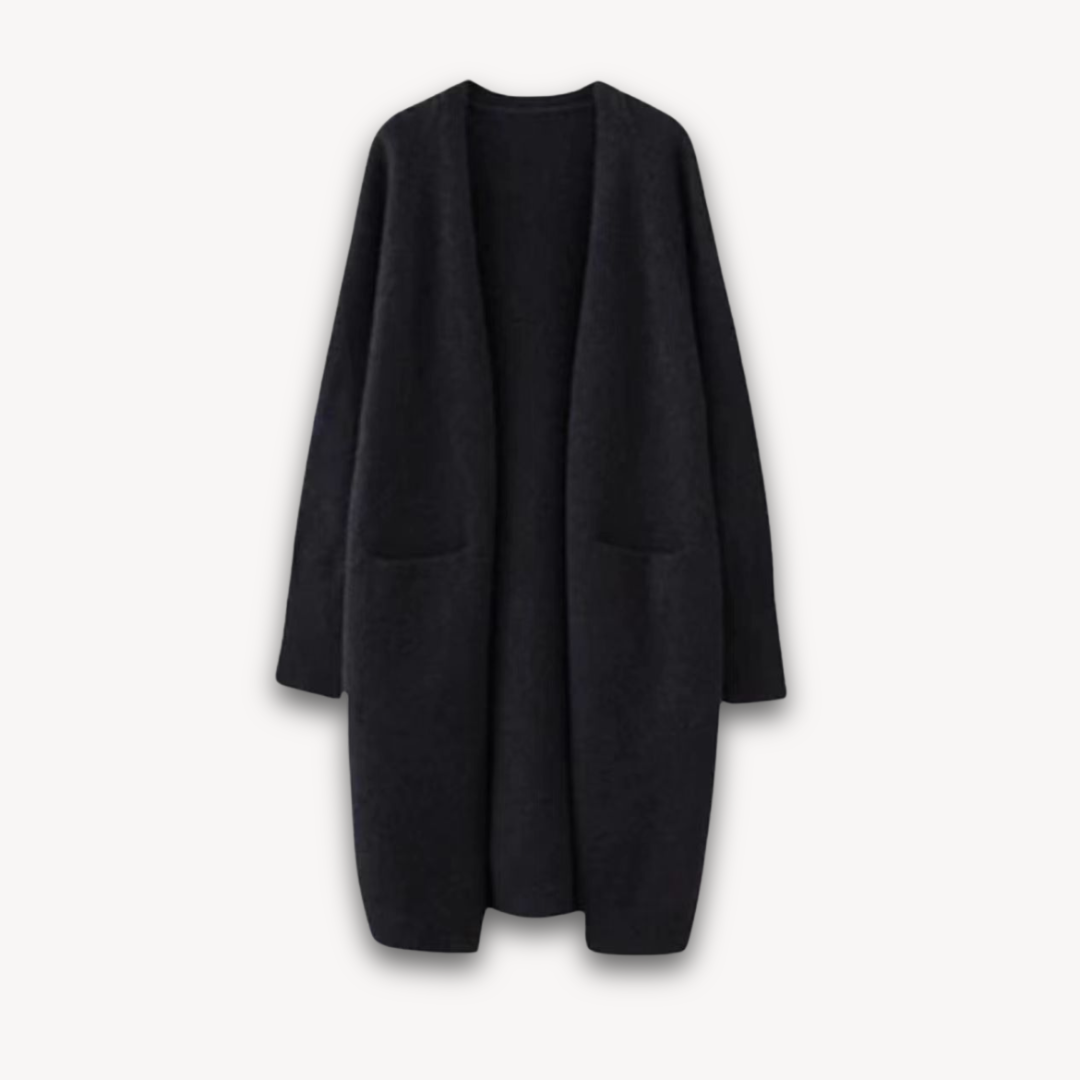 Lang damesvest van kasjmier, zacht en elegant voor dagelijks comfort