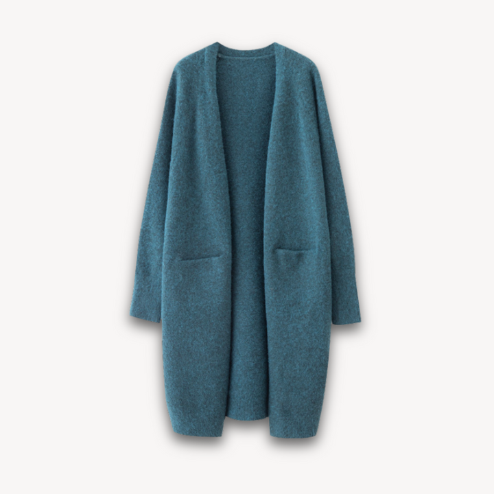 Lang damesvest van kasjmier, zacht en elegant voor dagelijks comfort