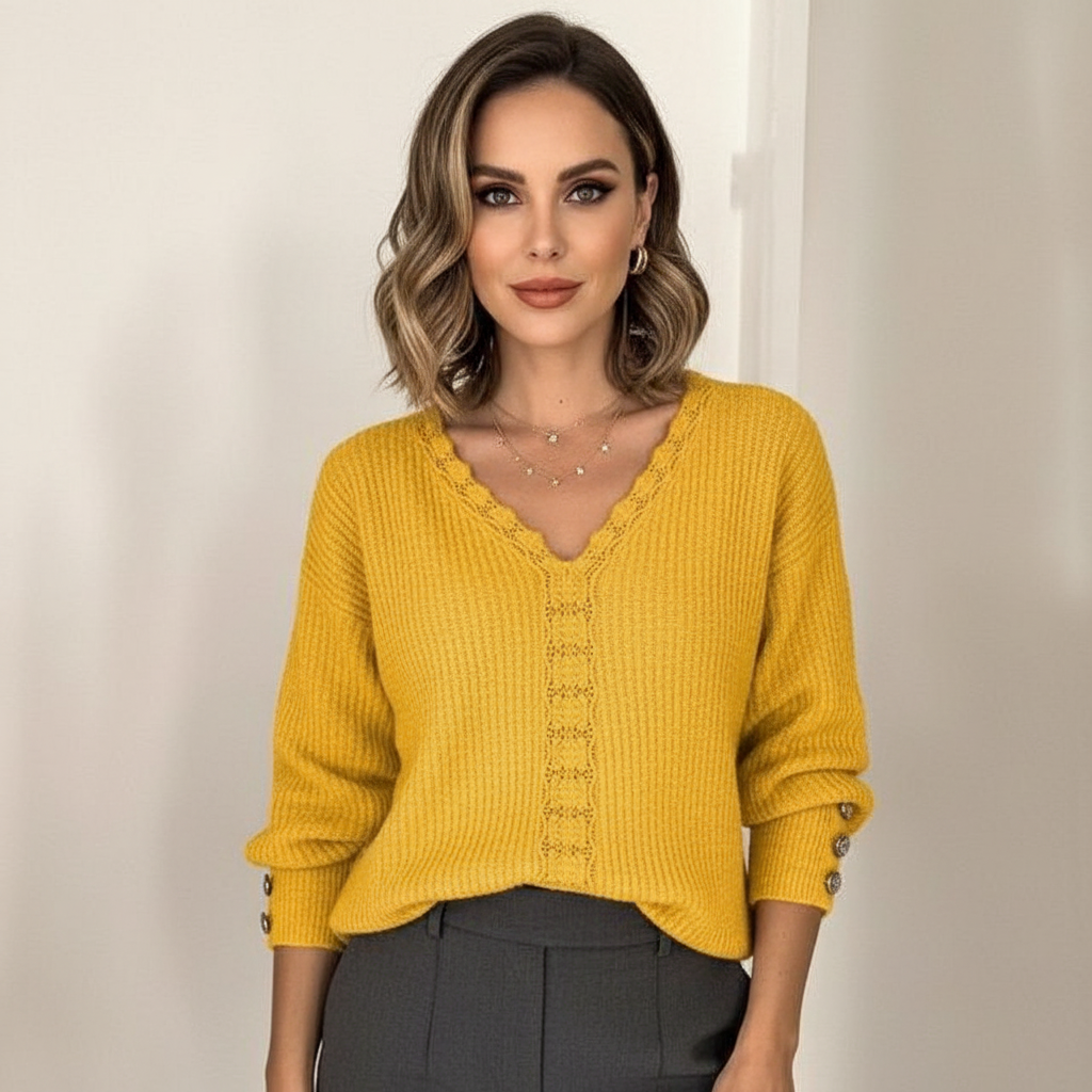 Elegante casual dames trui, zacht en stijlvol voor dagelijks gebruik