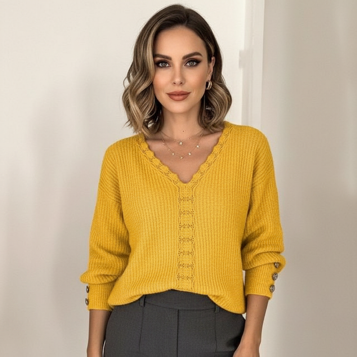 Elegante casual dames trui, zacht en stijlvol voor dagelijks gebruik