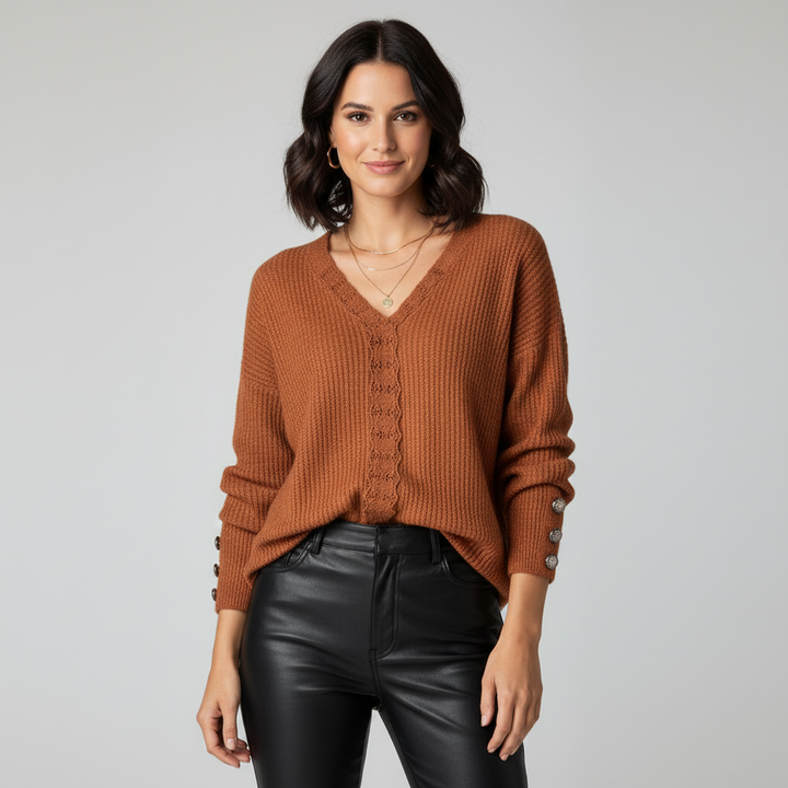 Elegante casual dames trui, zacht en stijlvol voor dagelijks gebruik