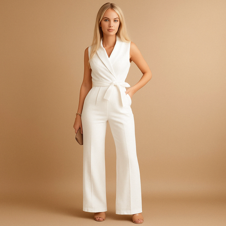Orielle – Chique Wikkel Jumpsuit Met Wijde Pijpen