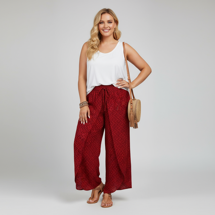 Léonie chique palazzobroek voor dames van Lenoriva – elegante damesbroek met hoge taille