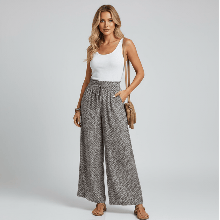 Léonie chique palazzobroek voor dames van Lenoriva – elegante damesbroek met hoge taille