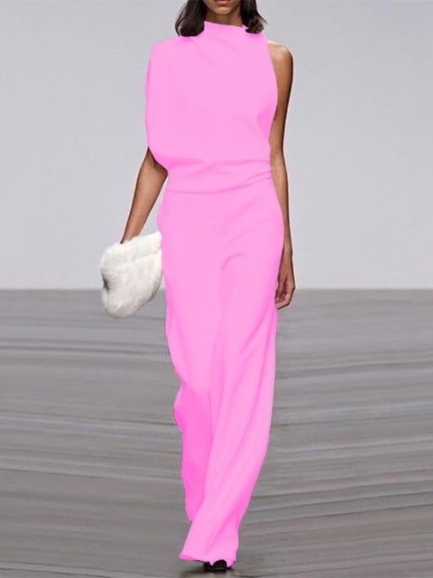 Elegante mouwloze dames jumpsuit, stijlvolle outfit voor zomer en avond