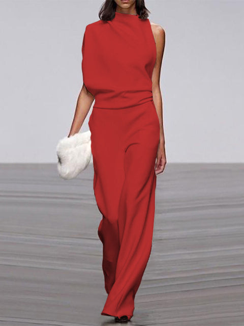 Elegante mouwloze dames jumpsuit, stijlvolle outfit voor zomer en avond