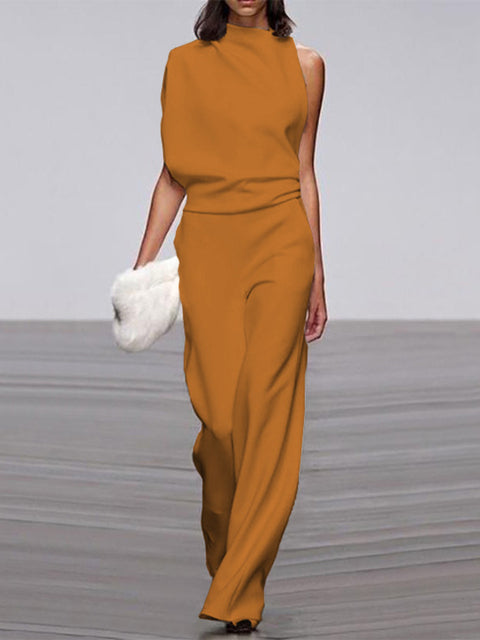 Elegante mouwloze dames jumpsuit, stijlvolle outfit voor zomer en avond