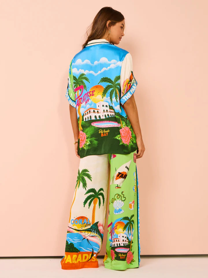 Selina – Tweedelige Set met Kokospalmenprint