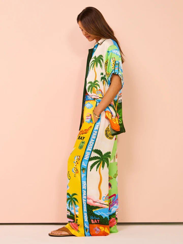 Selina – Tweedelige Set met Kokospalmenprint