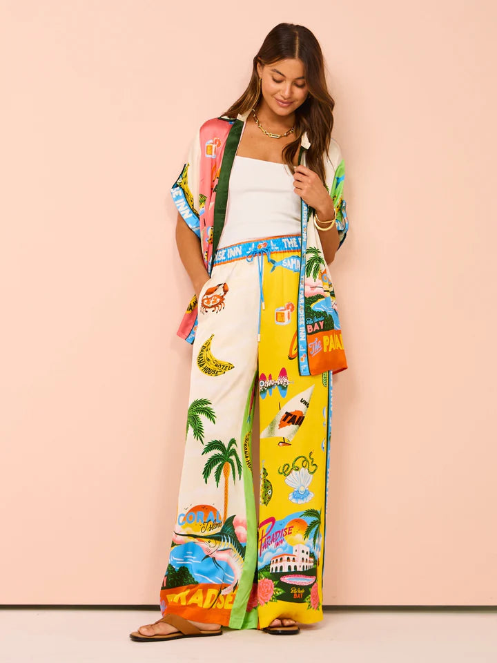 Selina – Tweedelige Set met Kokospalmenprint