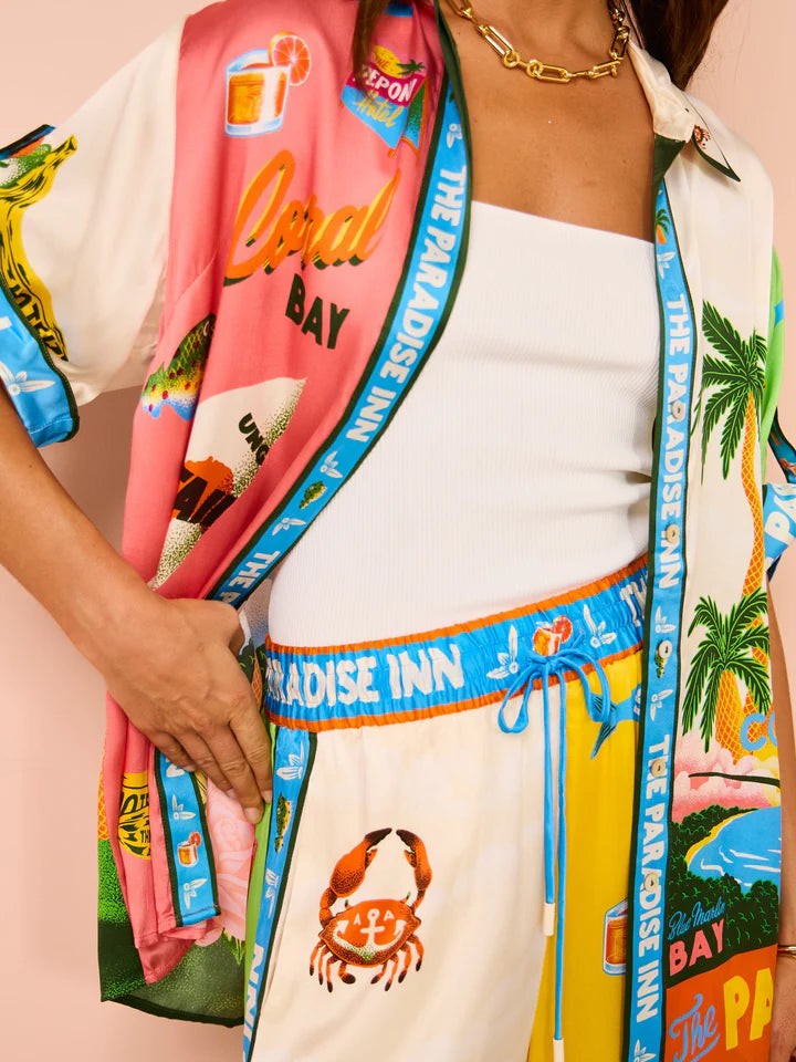 Selina – Tweedelige Set met Kokospalmenprint