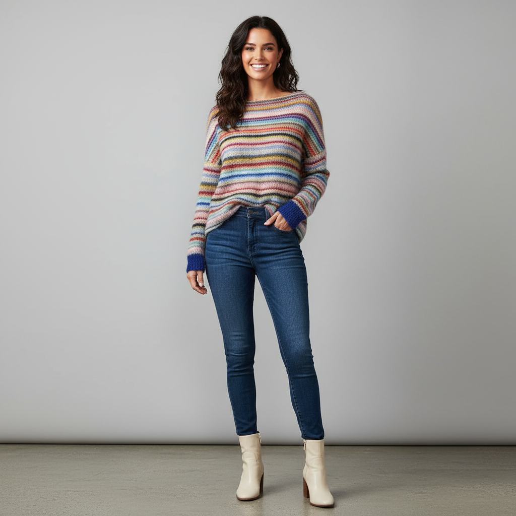 Eloise comfortabele wollen trui voor dames van Lenoriva – zachte wollen trui met elegante pasvorm en tijdloos design