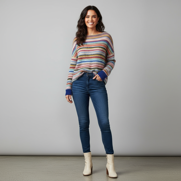 Eloise comfortabele wollen trui voor dames van Lenoriva – zachte wollen trui met elegante pasvorm en tijdloos design