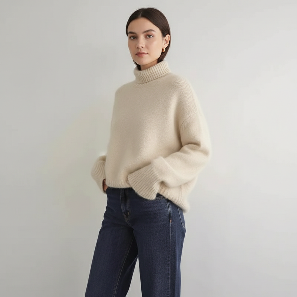Dames kasjmier trui in luxe en elegante stijl