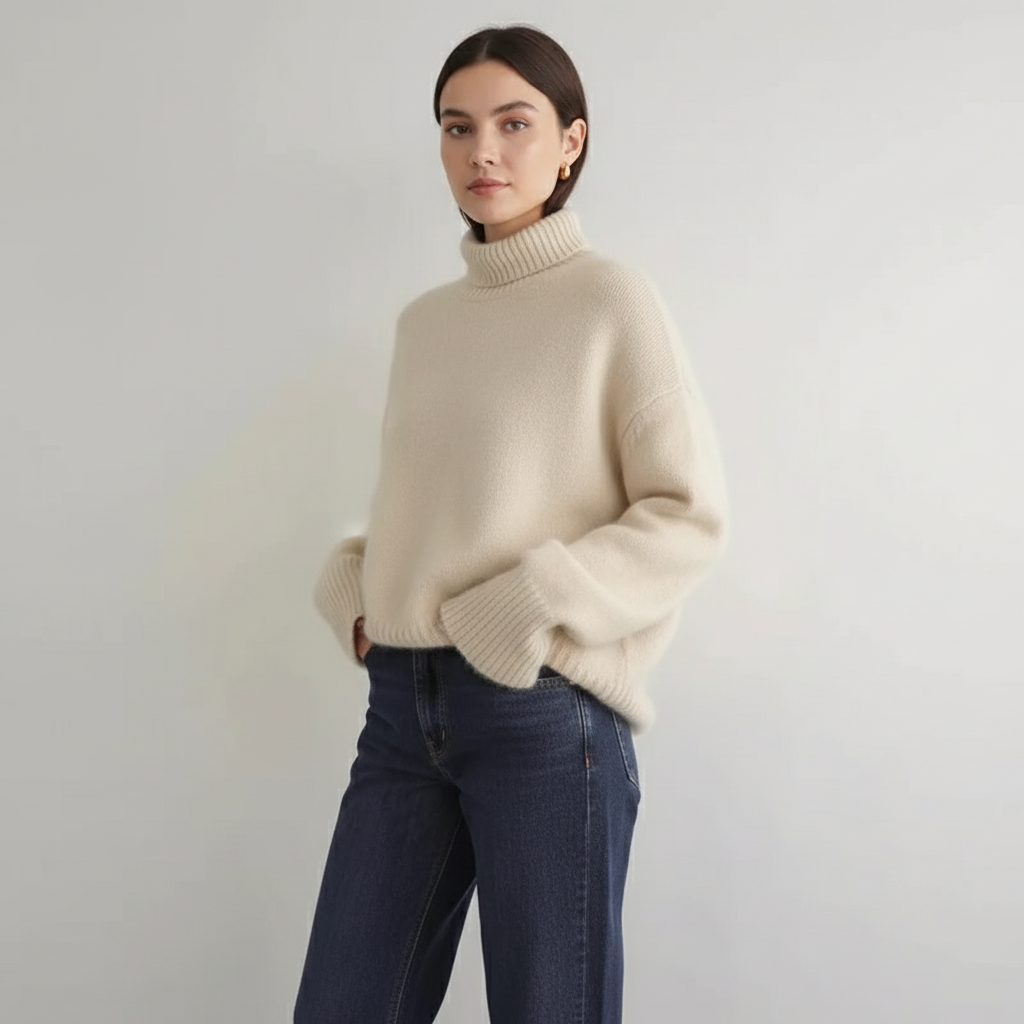 Dames kasjmier trui in luxe en elegante stijl