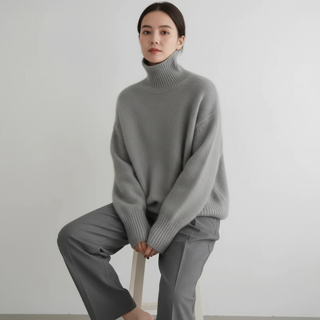 Dames kasjmier trui in luxe en elegante stijl