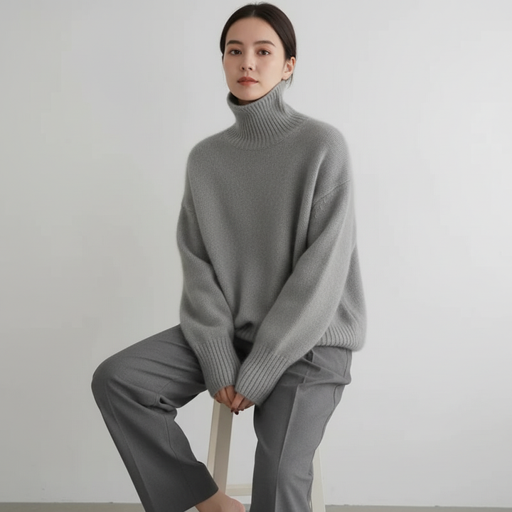 Dames kasjmier trui in luxe en elegante stijl
