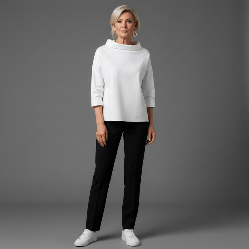 Juline dames casual top met ronde hals van Lenoriva – stijlvolle, comfortabele top voor vrouwen