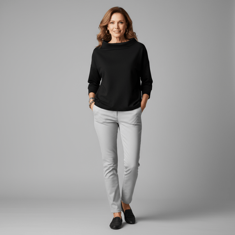 Juline dames casual top met ronde hals van Lenoriva – stijlvolle, comfortabele top voor vrouwen