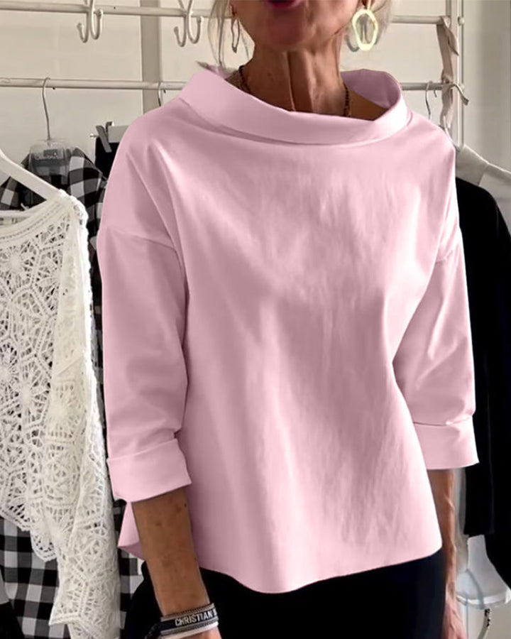 Juline dames casual top met ronde hals van Lenoriva – stijlvolle, comfortabele top voor vrouwen