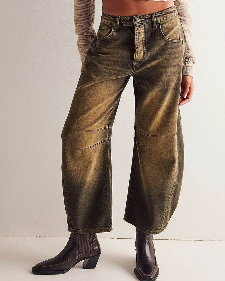 Celeste damesjeans met middelhoge taille van Lenoriva – elegante jeans met comfortabele stretchpasvorm