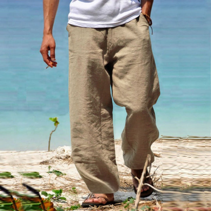 Linnen strandbroek voor heren, lichtgewicht en comfortabel voor zomerse dagen