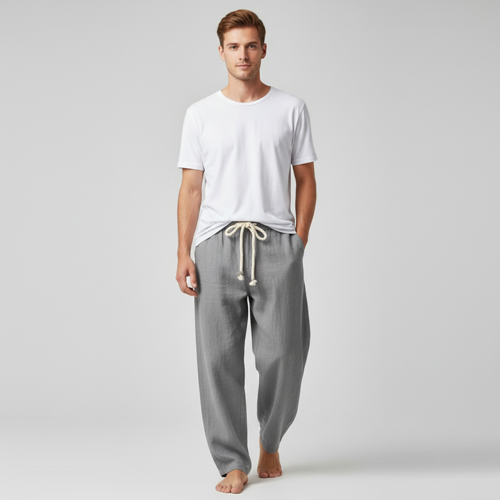 Linnen strandbroek voor heren, lichtgewicht en comfortabel voor zomerse dagen