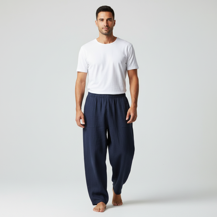 Linnen strandbroek voor heren, lichtgewicht en comfortabel voor zomerse dagen