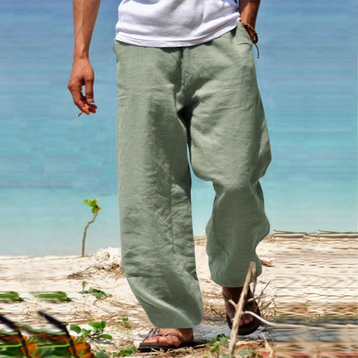 Linnen strandbroek voor heren, lichtgewicht en comfortabel voor zomerse dagen