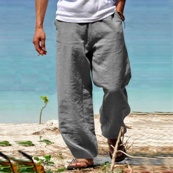 Linnen strandbroek voor heren, lichtgewicht en comfortabel voor zomerse dagen