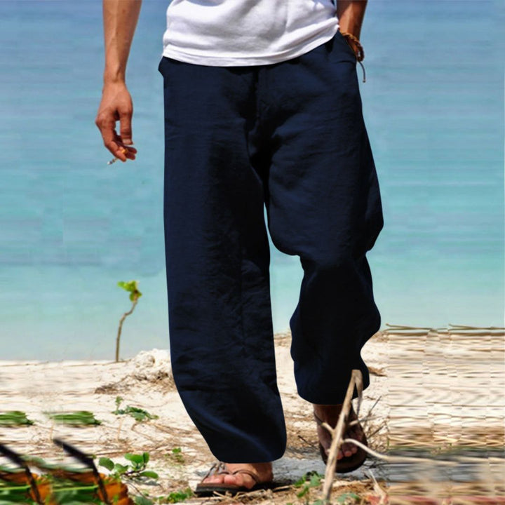 Linnen strandbroek voor heren, lichtgewicht en comfortabel voor zomerse dagen