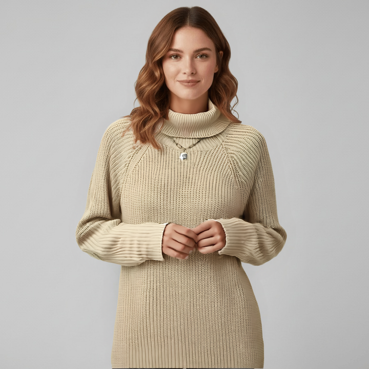 Elegante dames gebreide jurk met zachte stof en verfijnde pasvorm