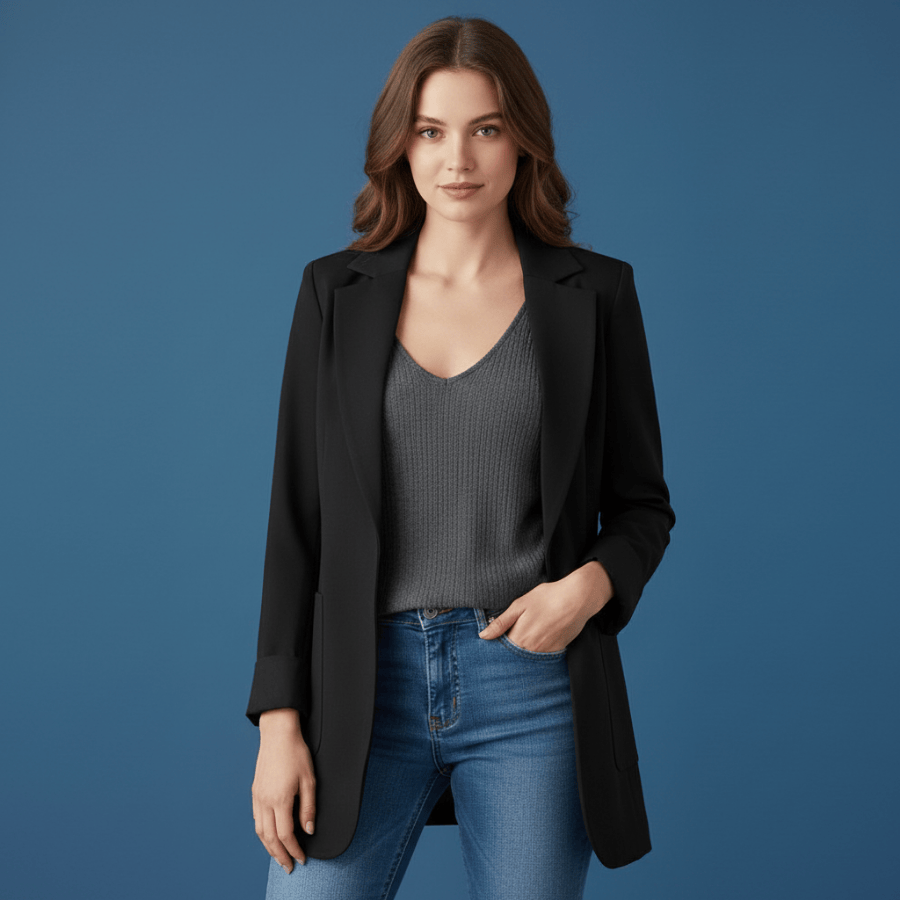 Elegante damesblazer met verfijnde pasvorm en luxe afwerking