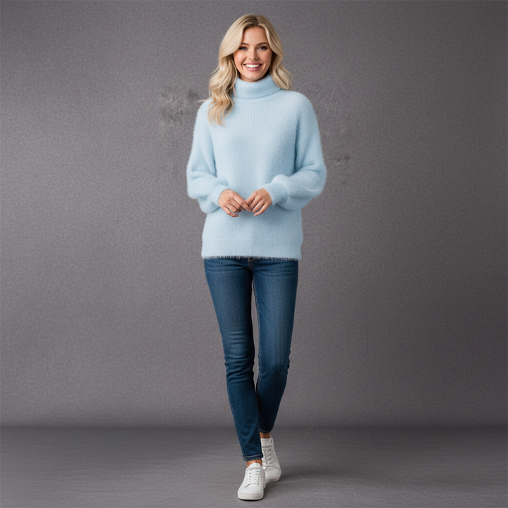 Dames vintage trui van zacht en luxe angora