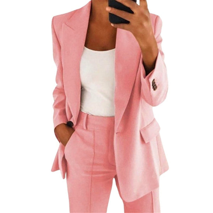 Margaux elegante blazerset voor dames van Lenoriva – stijlvolle set met blazer en broek, luxe afwerking en moderne pasvorm