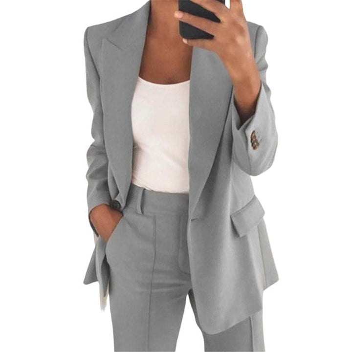 Margaux elegante blazerset voor dames van Lenoriva – stijlvolle set met blazer en broek, luxe afwerking en moderne pasvorm