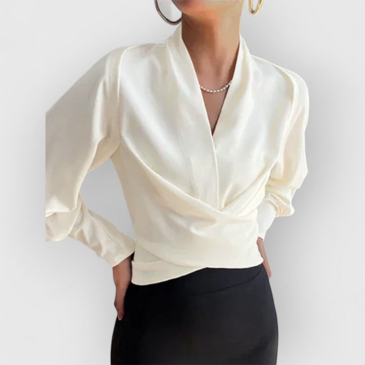 Léonie elegante damesblouse met pofmouwen van Lenoriva – vrouwelijke, stijlvolle blouse